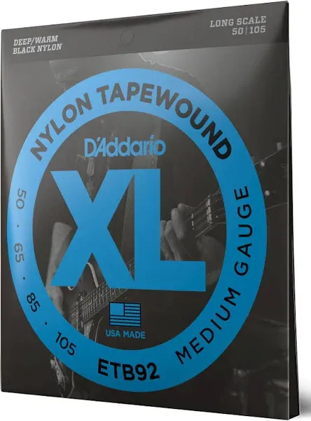 D&Addario Tapewound Bass Strings ETB92