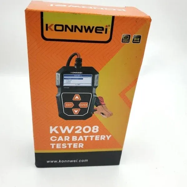 KONNWEI  KW208 Automotive Battery Tester Car Digital 12V 100-2000CCA Cranking Charging System Test Tool