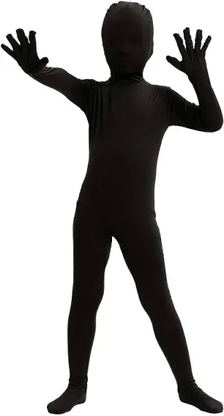  Boy Black Shadow Demon Costume, Halloween Bodysuit Skin Medium (8-10 yr)