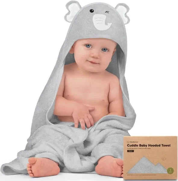 KeaBabies Cuddle Baby Hooded Towel in Hippo