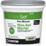 Custom Building Products CTTSGQT Pre-Mixed Ceramic Tile Thin Set Mortar, Gray,