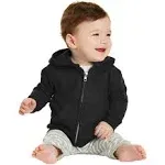 Port & Company CAR78IZH Infant Core Fleece Full-Zip Hooded Sweatshirt - Jet Black - 12M