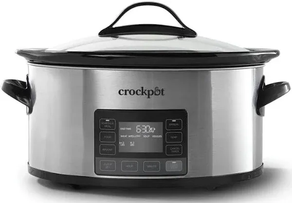 Crock-Pot Programmable 6-Quart Stainless Steel Slow Cooker with MyTime