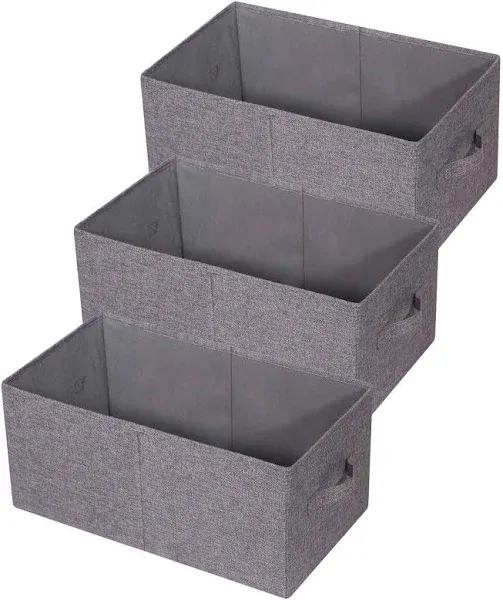 TENABORT Set of 3 Closet Organizer Bins with Handle