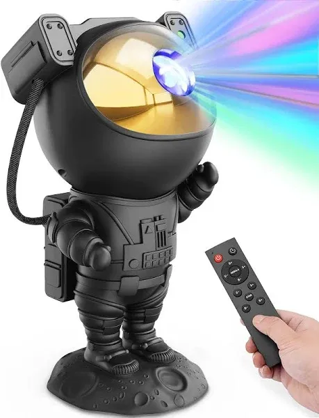 Mooyran Star Projector Galaxy Night Light - Astronaut Space Buddy Projector, Starry Nebula Ceiling LED Lamp with Timer and Remote, Kids