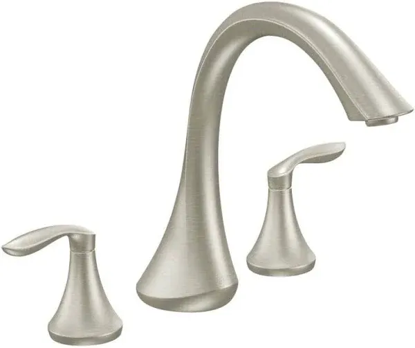 Moen T943BN EVA Brushed Nickel Two-Handle Roman Tub Faucet