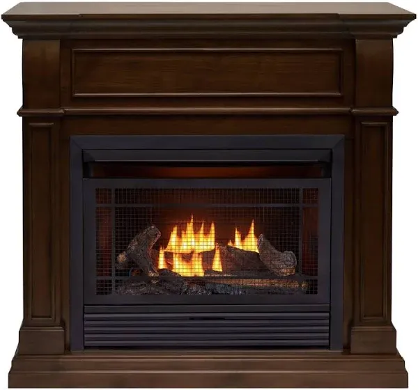 Duluth Forge 48-in Chocolate Ventless Natural or Liquid Propane Gas Fireplace in Brown | DFS-300R-4W