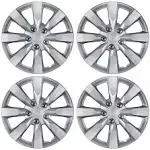 Stylish 16-Inch Silver Hubcaps - 4-Pack OEM Replacement for Easy Installation