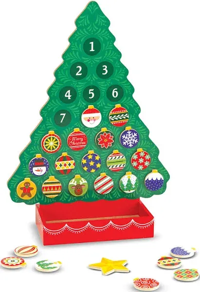 Melissa and Doug Countdown to Christmas Wooden Advent Calendar #3571 NEW