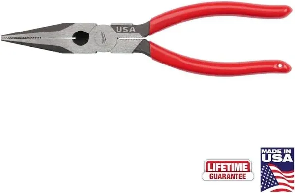 Milwaukee MT505 8 in. Long Nose Dipped Grip Pliers