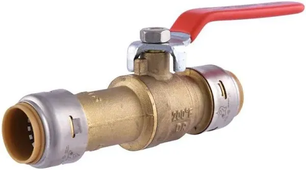 Sharkbite 1/2 in. Brass Push-Fit Slip Ball Valve