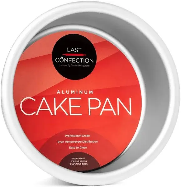 Last Confection 6 x 4 Deep Round Aluminum Cake Pan Baking Tin - Professional Bakeware