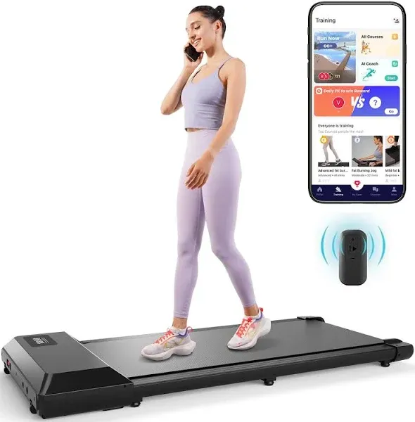 DeerRun 2 in 1 Under Desk Treadmill Walking Pad Running Jogging Machine