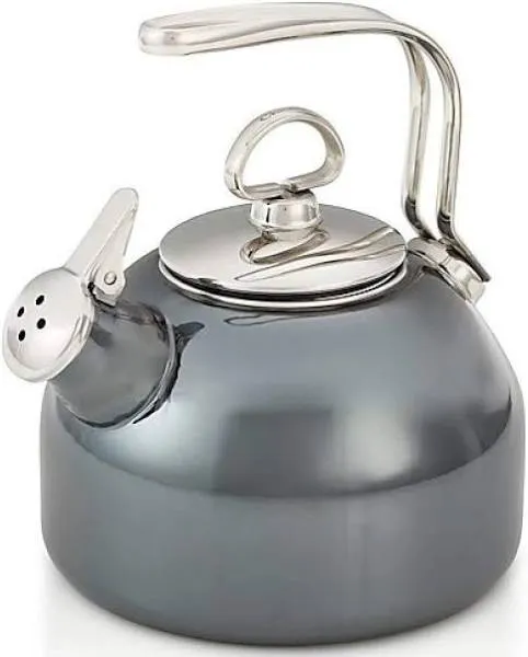 Chantal Classic Tea Kettle, Enamel-on-Steel 1.8 Qt. - Onyx