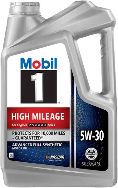 Mobil 1 5W-30 High Mileage Full Synthetic Motor Oil