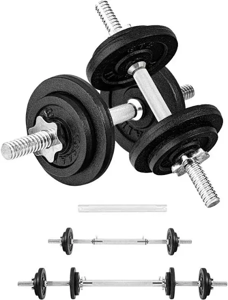 Yes4All Adjustable Dumbbell Set with Weight Plates Star Lock Collars/Connector