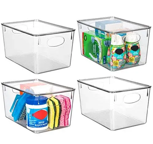 Pantry Organizers and Storage Bins with Lids – Snack Organizer for Pantry Shelf,