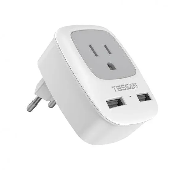 TESSAN Travel Adapter US to European