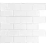 Smart Tiles Peel and Stick Backsplash - 10 Sheets of 10.95" x 9.70" - 3D Adhesive Peel and Stick Tile Backsplash for Kitchen, Bathroom, Wall Tile