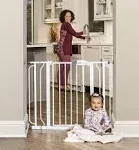 Extra Wide Walk Thru Baby Safety Gate Steel Frame Expandable Doorway Hallway New