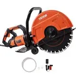 VEVOR Electric Concrete Saw, 16 in, 3200 W 15 A Motor Circular Saw Cutter with Max. 6 in Adjustable Cutting Depth, Wet Disk Saw Cutter Includes