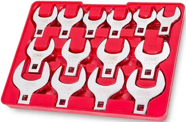 1/2&#034; Drive Jumbo Crowfoot Wrench Set,14-Piece SAE Crows Foot Wrench Set 1-1/16&#034;