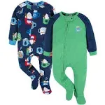 Gerber 2-Pack Baby & Toddler Neutral Hot Chocolate Fleece Pajamas