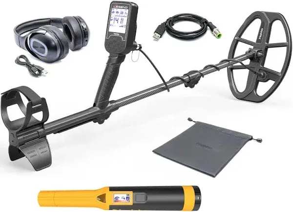 Nokta The Legend WHP Metal Detector w/ Wireless Headphones and LG30 12" x 9" Coil with AccuPoint