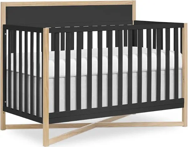 Dream On Me Owen 5-in-1 Convertible Crib, Matte Black