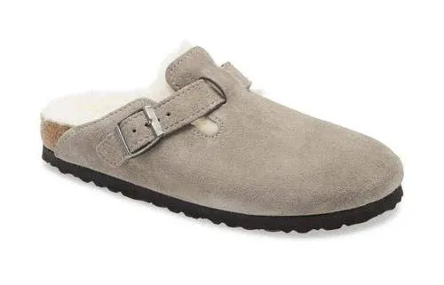 Birkenstock Boston Shearling Stone Coin Women&#039;s Clog Mules 1017650