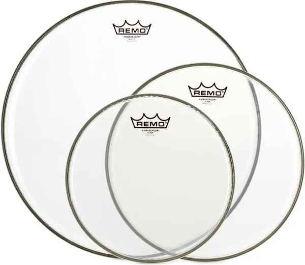 Remo Ambassador Clear Tom Rock Drumhead Pack