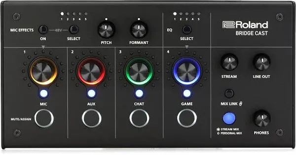 Roland Bridge Cast Dual Bus Gaming Mixer Complete Solution for Audio Stre