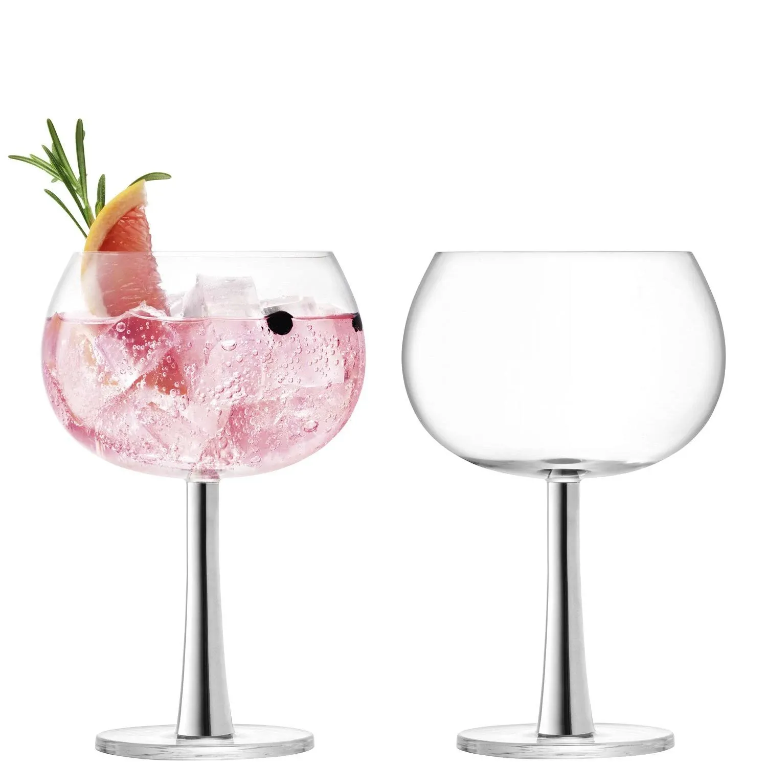 LSA Gin Balloon Glass 420ml Platinum Set Of 2