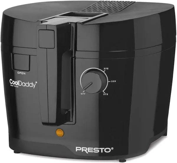 Presto 8-Cup Deep Fryer 1500W Adjustable Thermostat Non-Stick Interior White