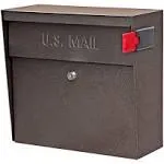 Mail Boss Metro Wall Mount Locking Mailbox Bronze