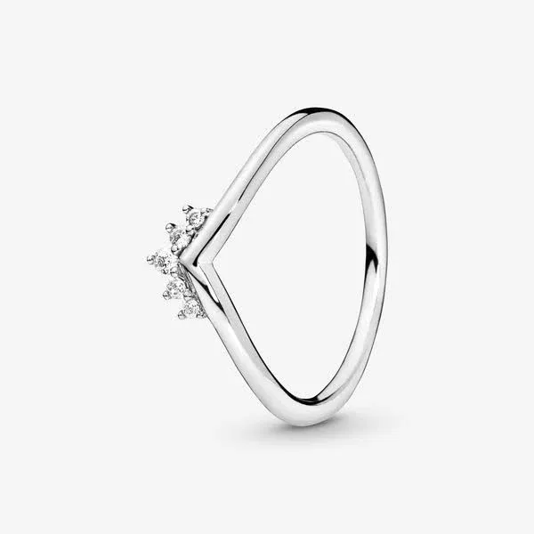 Pandora Sterling Silver Tiara Wishbone Ring