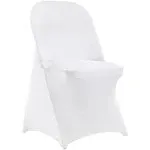 VEVOR 30 Pcs White Stretch Spandex Chair Covers - Ideal for Weddings, Parties, Dining, and Banquets - Universal, Washable Slipcovers for Folding