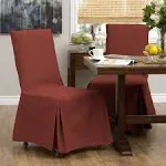 Classic Slipcovers Cotton Duck Parsons Chair Slipcover Pair (Red)