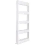 Simplify 5 Tier Slim Slide Out Storage Cart in White - White