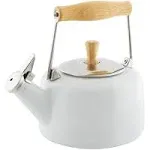 Chantal 1.4 qt. Enamel-on-Steel Sven Teakettle - White