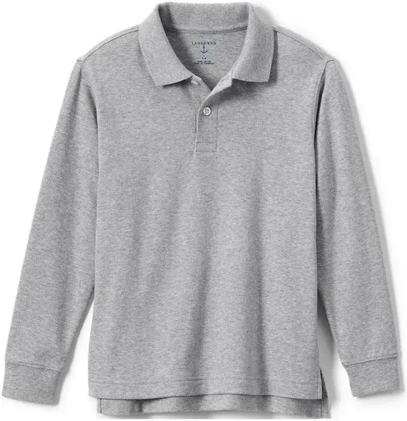 Kids 2-20 Lands' End School Uniform Long Sleeve Polo