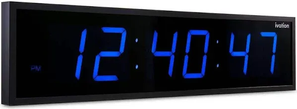 Ivation 24 in. Large Digital Wall Clock, LED Digital Clock with Timer and Alarm