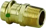 Viega 79290 ProPress Bronze Zero Lead Adapter 2-Inch P x male NPT