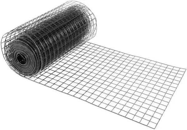 Fencer Wire 16 Gauge Black Vinyl Coated Welded Wire Mesh Size 1.5 inch by 1.5 inch