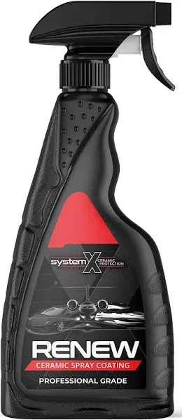 System X Renew Ceramic Spray Coating - Ultra Hydrophobic DIY Ceramic Nano Coat -