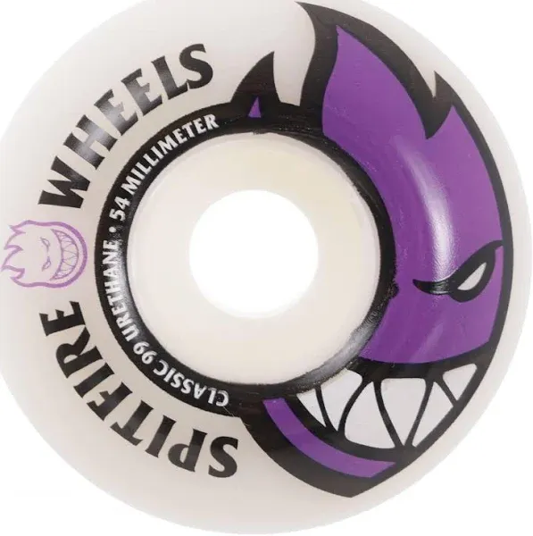 Spitfire Bighead Skateboard Wheels -  White/Purple