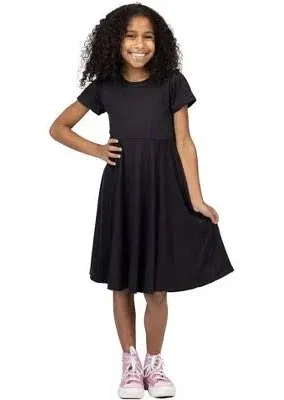 Girls Flowy Short Sleeve Girls Dress