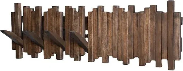 Natural Wood Wall Mounted Piano Coat Rack| Coat Rack Wall Mount| Flip Down Wa