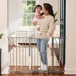 Regalo 51 inch Easy Step Extra Wide Walk Thru Baby and Pet Safety Gate, Platinum