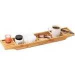 Freestanding Bathtub Caddy Tray in Bamboo